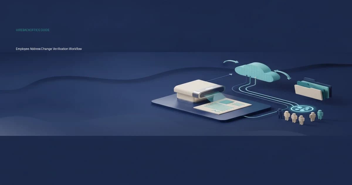 Employee Address Change Verification Workflow records arranged for an operations review