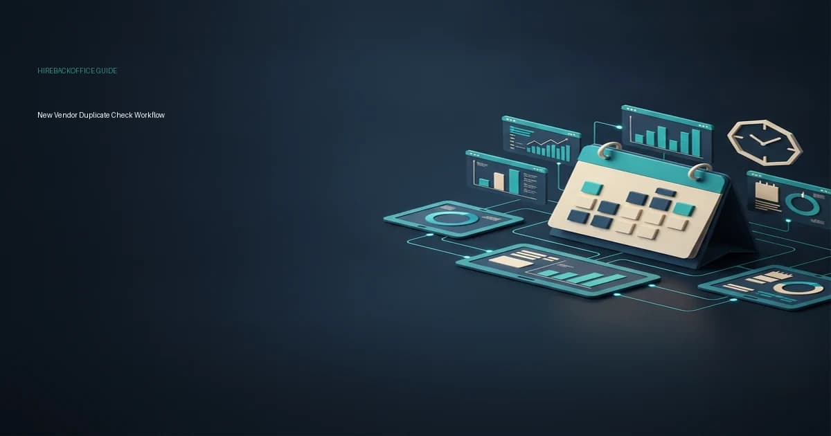 New Vendor Duplicate Check Workflow records arranged for an operations review