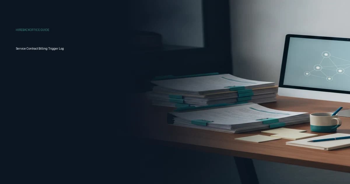 Service Contract Billing Trigger Log records arranged for an operations review
