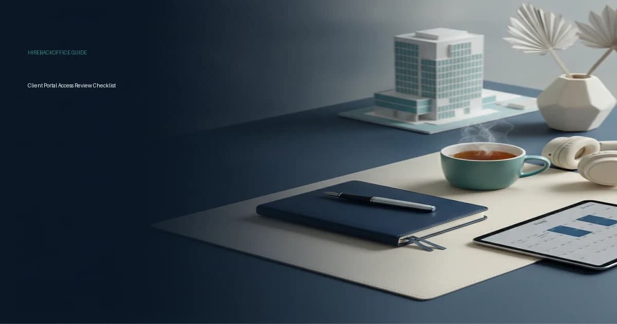 Client Portal Access Review Checklist records prepared for a back office operations review
