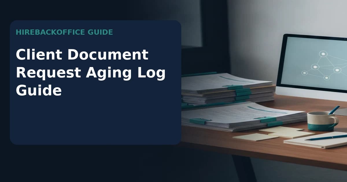Client Document Request Aging Log Guide record review by a back-office coordinator