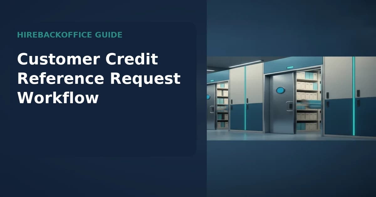 Customer Credit Reference Request Workflow record review by a back-office coordinator