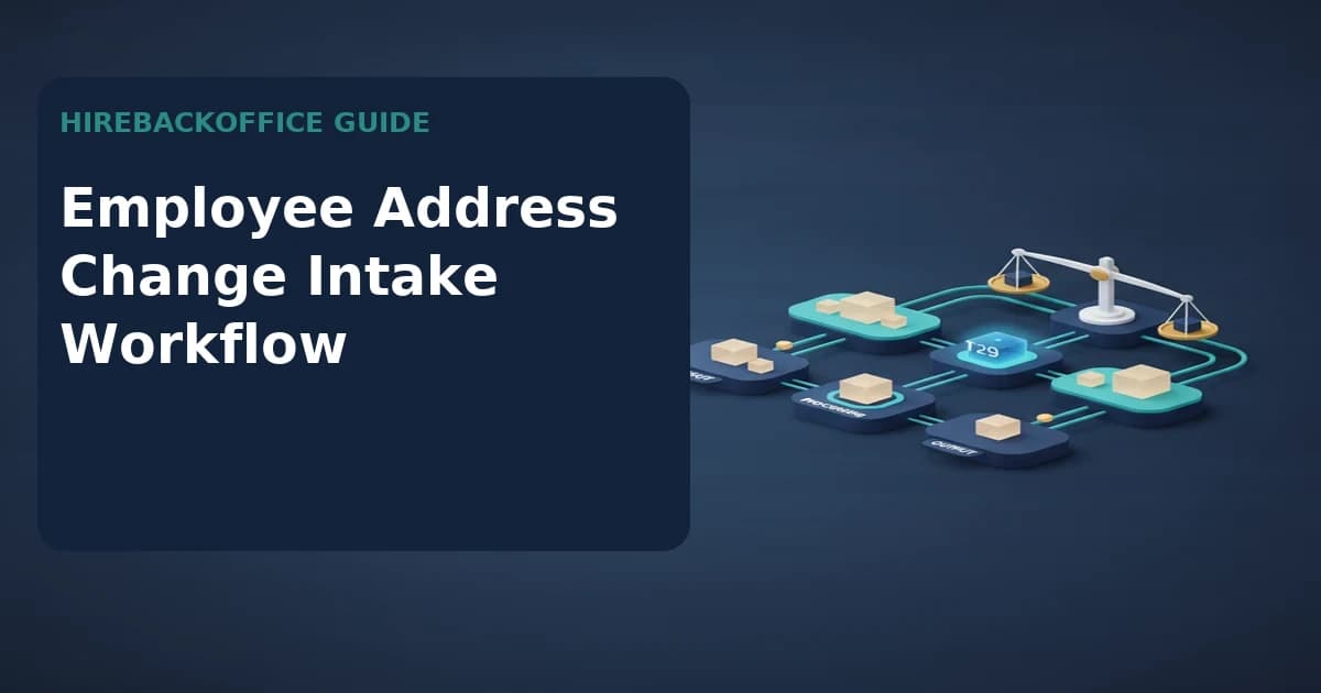 Employee Address Change Intake Workflow record review by a back-office coordinator