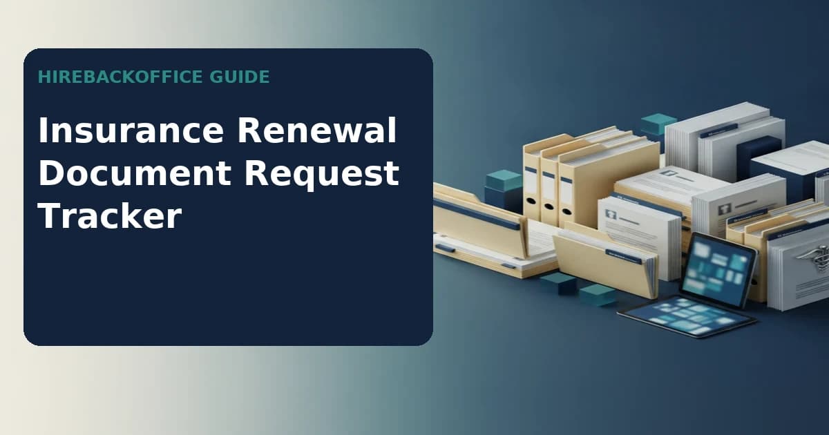 Insurance Renewal Document Request Tracker record review by a back-office coordinator