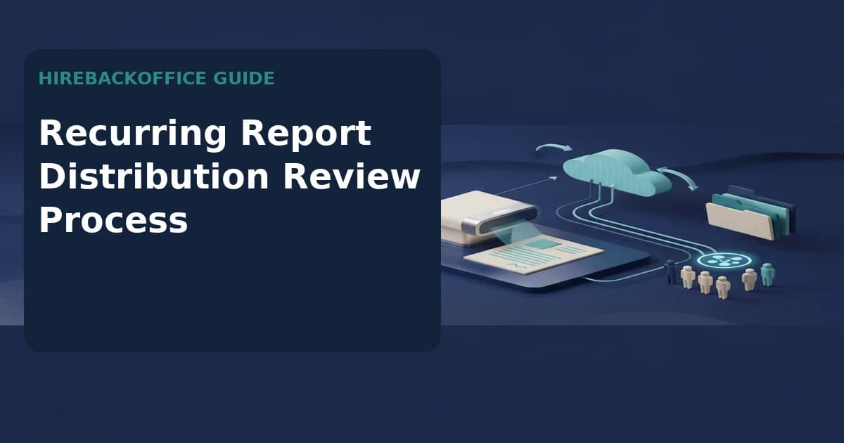 Recurring Report Distribution Review Process record review by a back-office coordinator