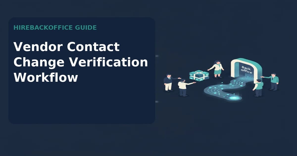 Vendor Contact Change Verification Workflow record review by a back-office coordinator