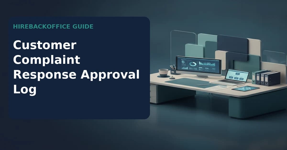 Customer Complaint Response Approval Log record review by a back-office coordinator