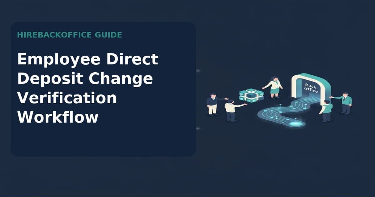 Employee Direct Deposit Change Verification Workflow record review by a back-office coordinator