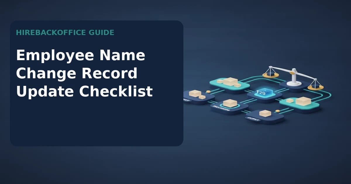 Employee Name Change Record Update Checklist record review by a back-office coordinator