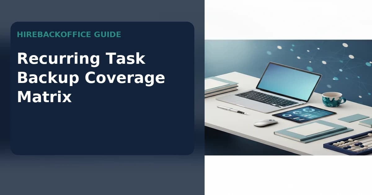 Recurring Task Backup Coverage Matrix record review by a back-office coordinator