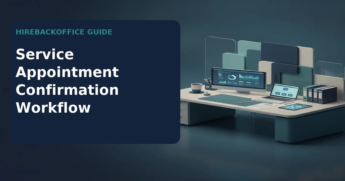 Service Appointment Confirmation Workflow record review by a back-office coordinator