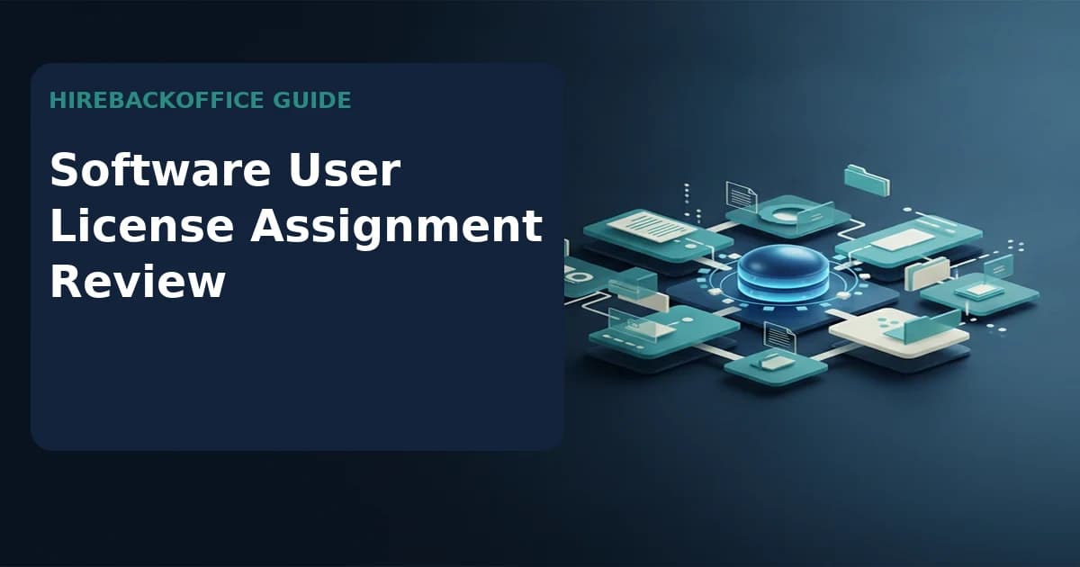 Software User License Assignment Review record review by a back-office coordinator