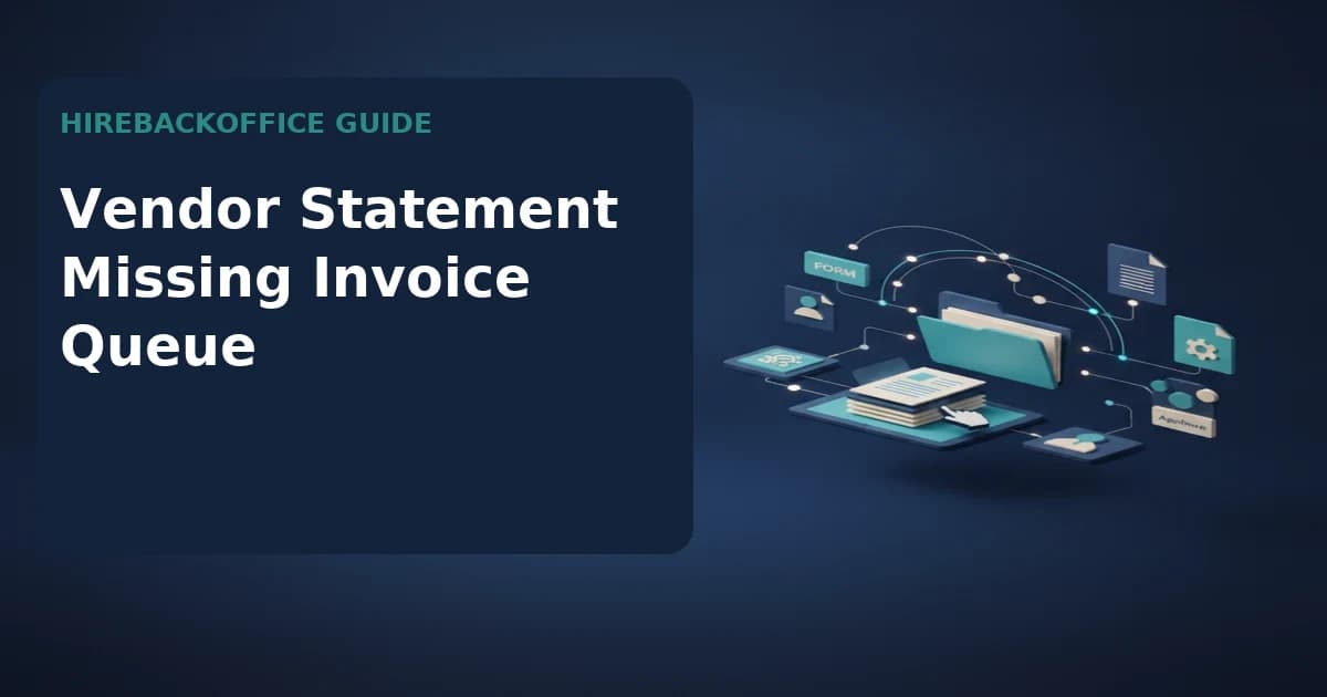 Vendor Statement Missing Invoice Queue record review by a back-office coordinator