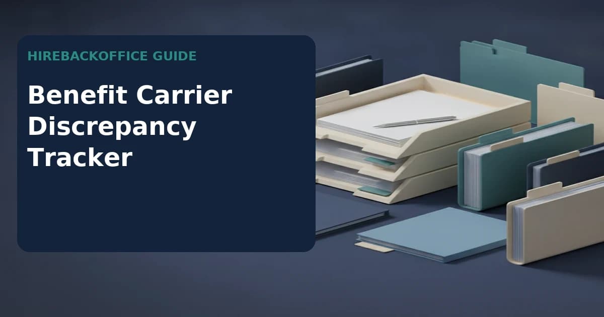 Benefit Carrier Discrepancy Tracker record review by a back-office coordinator