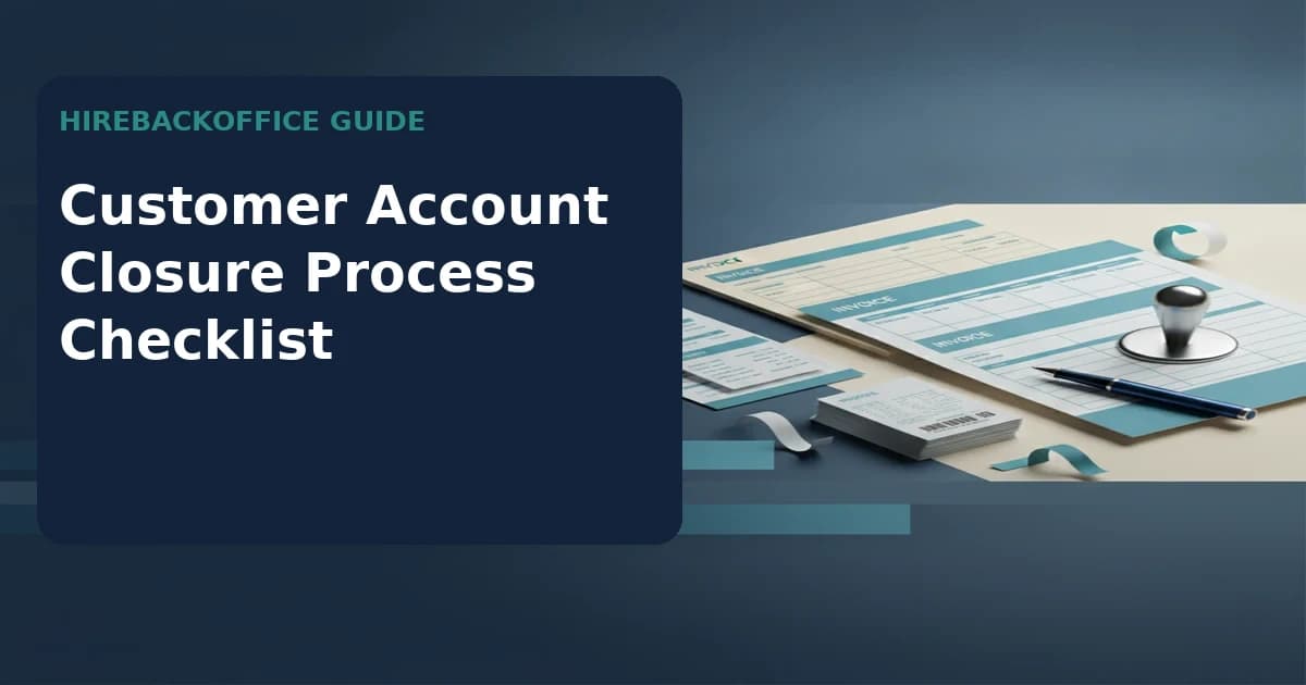 Customer Account Closure Process Checklist record review by a back-office coordinator