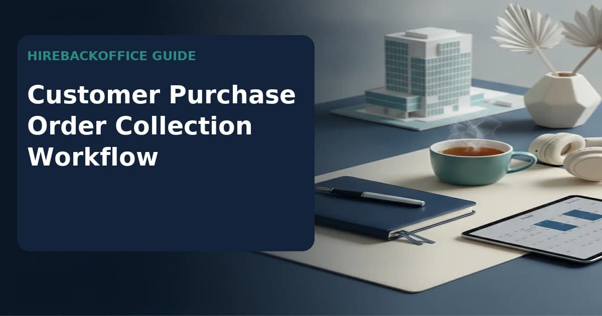 Customer Purchase Order Collection Workflow record review by a back-office coordinator