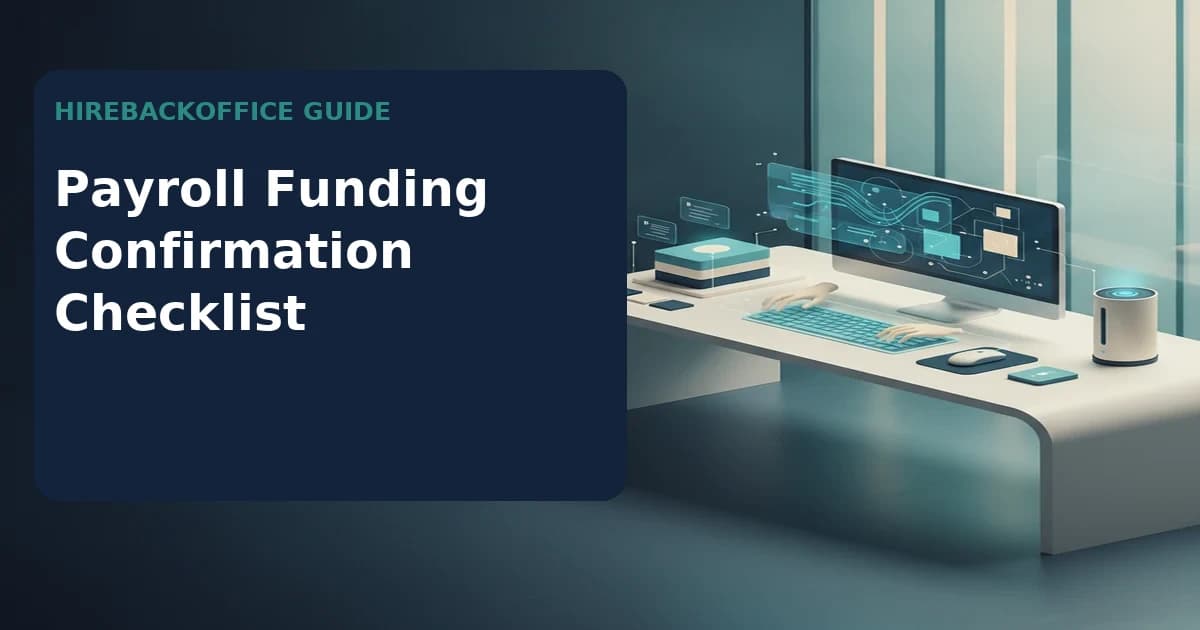 Payroll Funding Confirmation Checklist record review by a back-office coordinator
