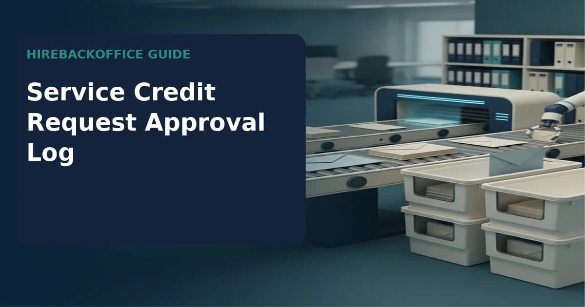 Service Credit Request Approval Log record review by a back-office coordinator