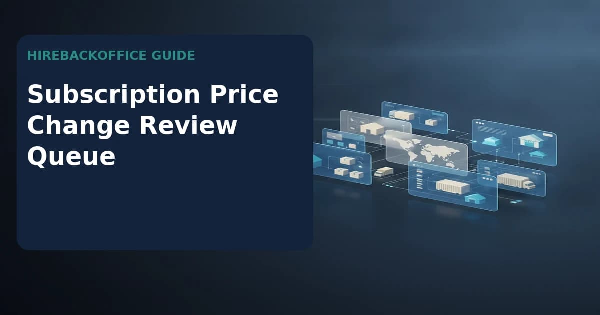 Subscription Price Change Review Queue record review by a back-office coordinator