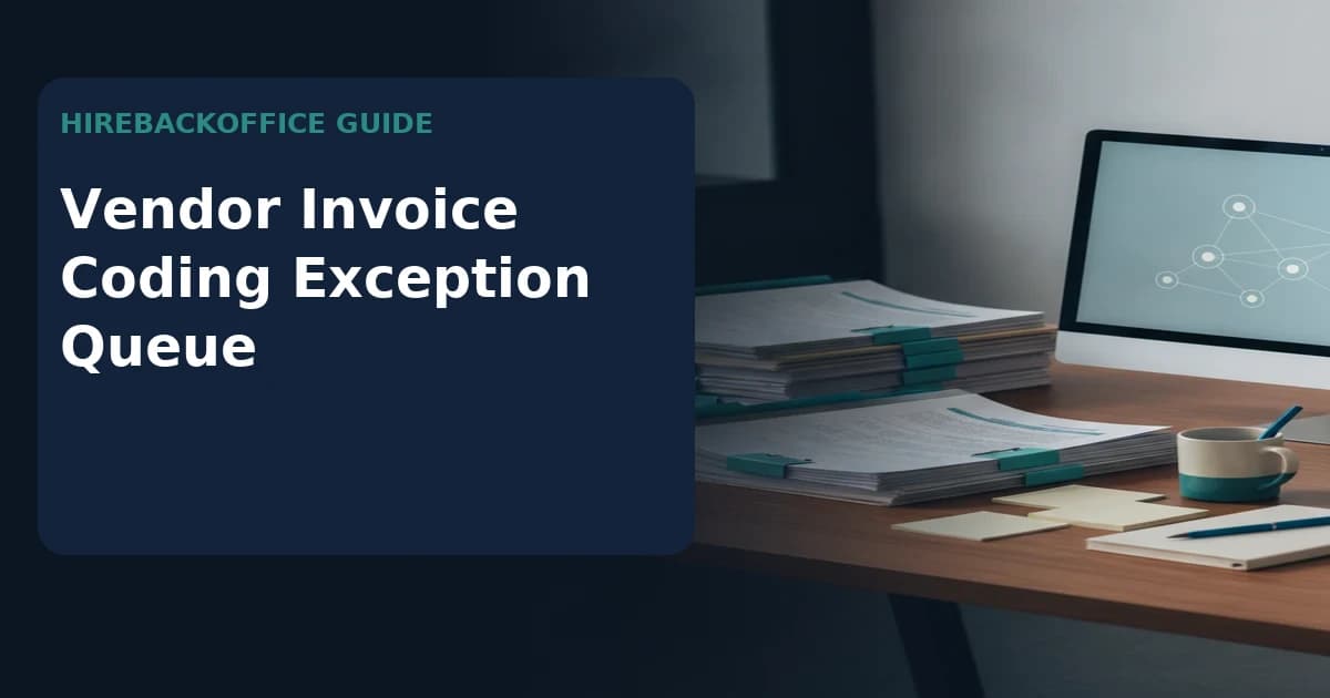 Vendor Invoice Coding Exception Queue record review by a back-office coordinator