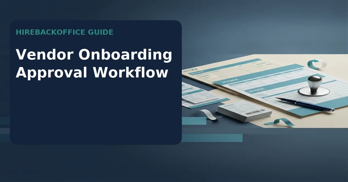 Vendor Onboarding Approval Workflow record review by a back-office coordinator