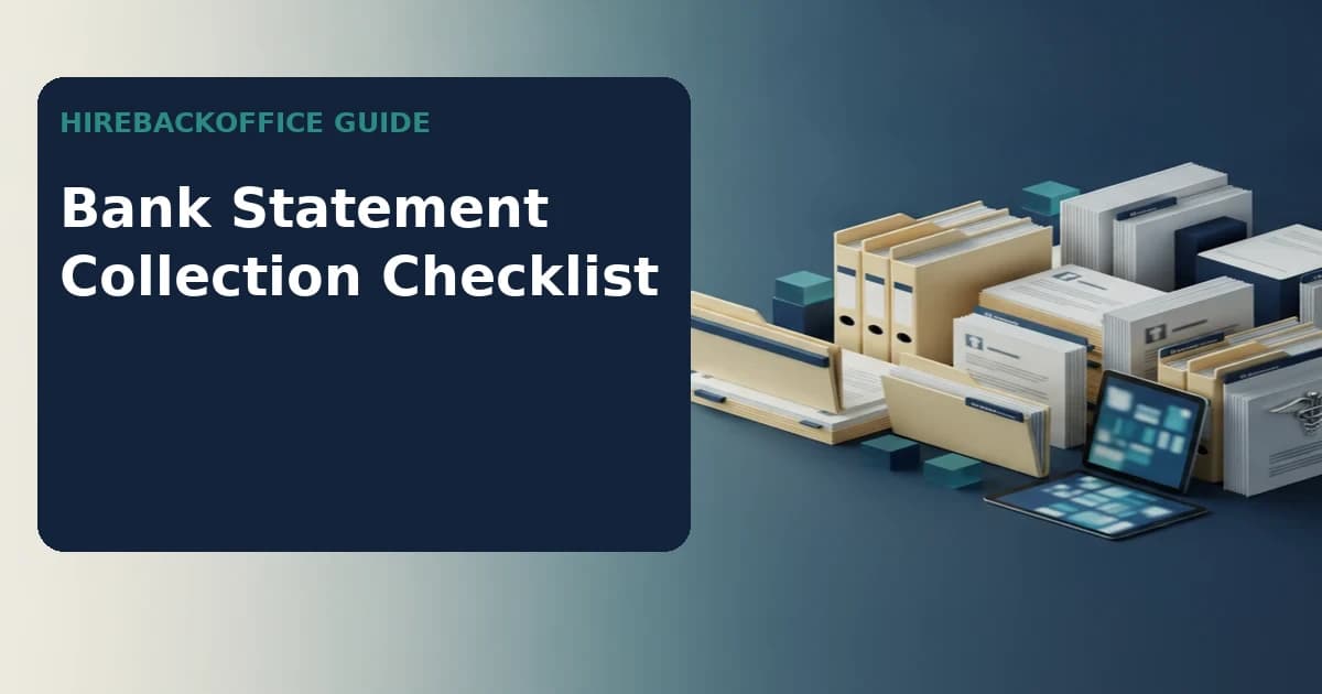 Bank Statement Collection Checklist record review by a back-office coordinator