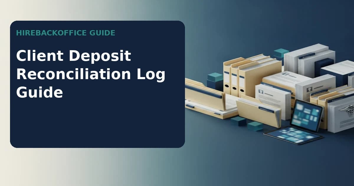 Client Deposit Reconciliation Log Guide record review by a back-office coordinator