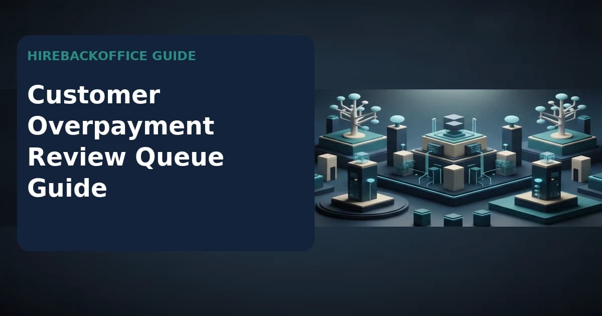 Customer Overpayment Review Queue Guide record review by a back-office coordinator