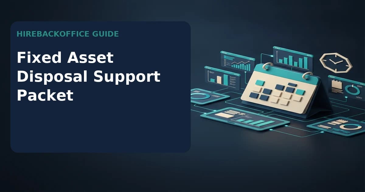 Fixed Asset Disposal Support Packet record review by a back-office coordinator