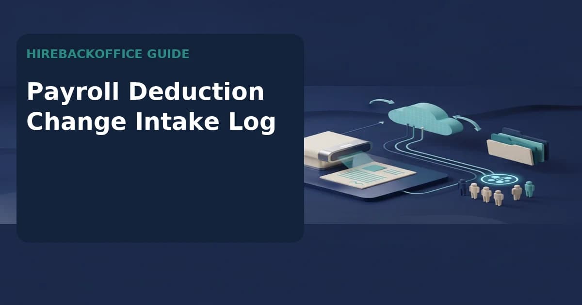 Payroll Deduction Change Intake Log record review by a back-office coordinator