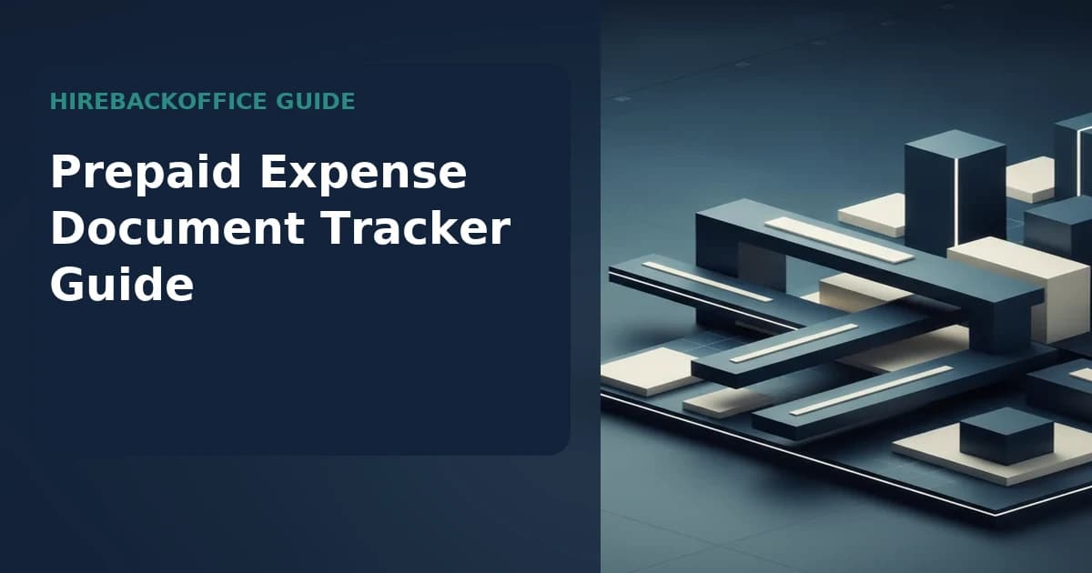 Prepaid Expense Document Tracker Guide record review by a back-office coordinator