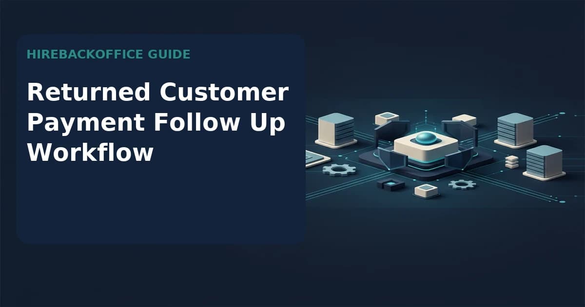 Returned Customer Payment Follow Up Workflow record review by a back-office coordinator