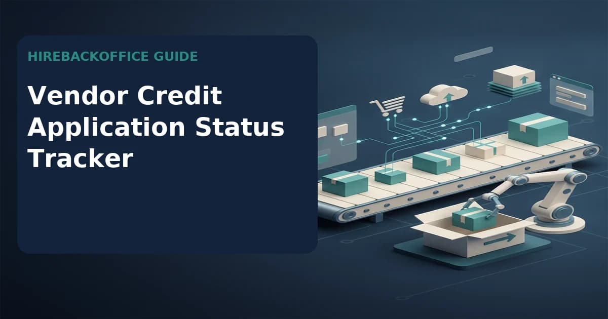 Vendor Credit Application Status Tracker record review by a back-office coordinator