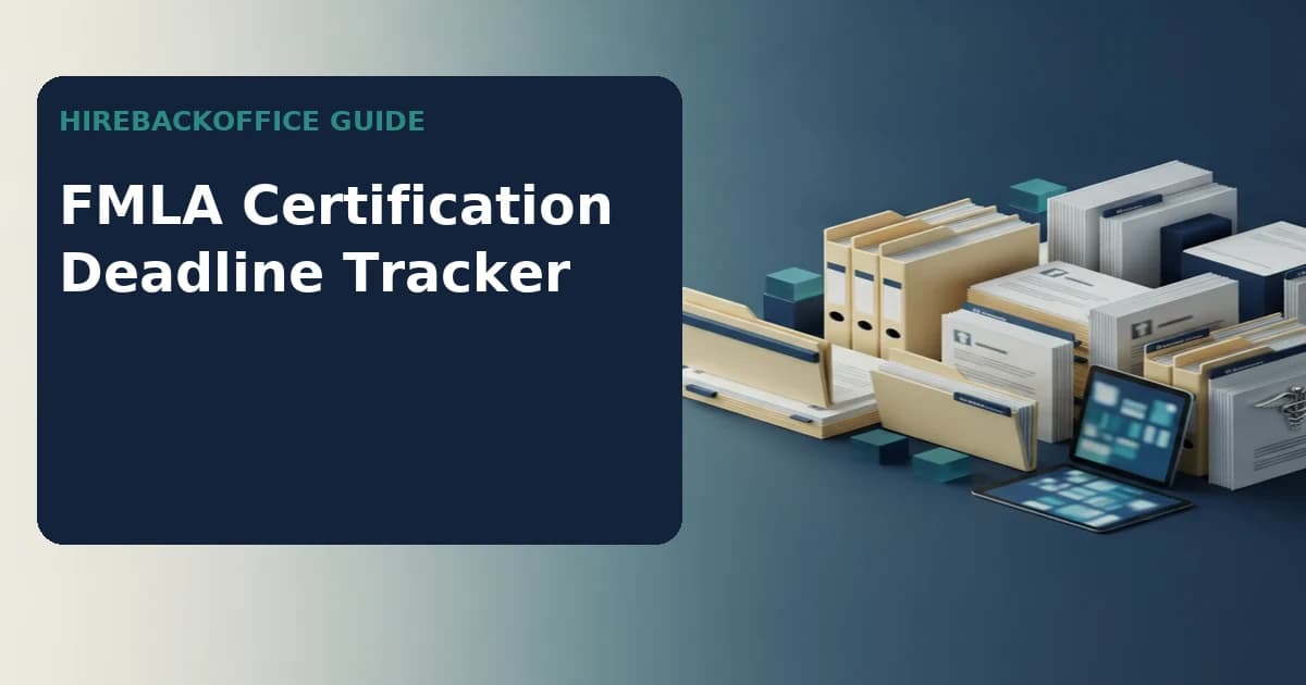 FMLA Certification Deadline Tracker record review by a back-office coordinator