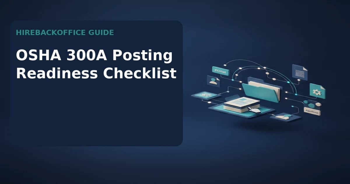 OSHA 300A Posting Readiness Checklist record review by a back-office coordinator