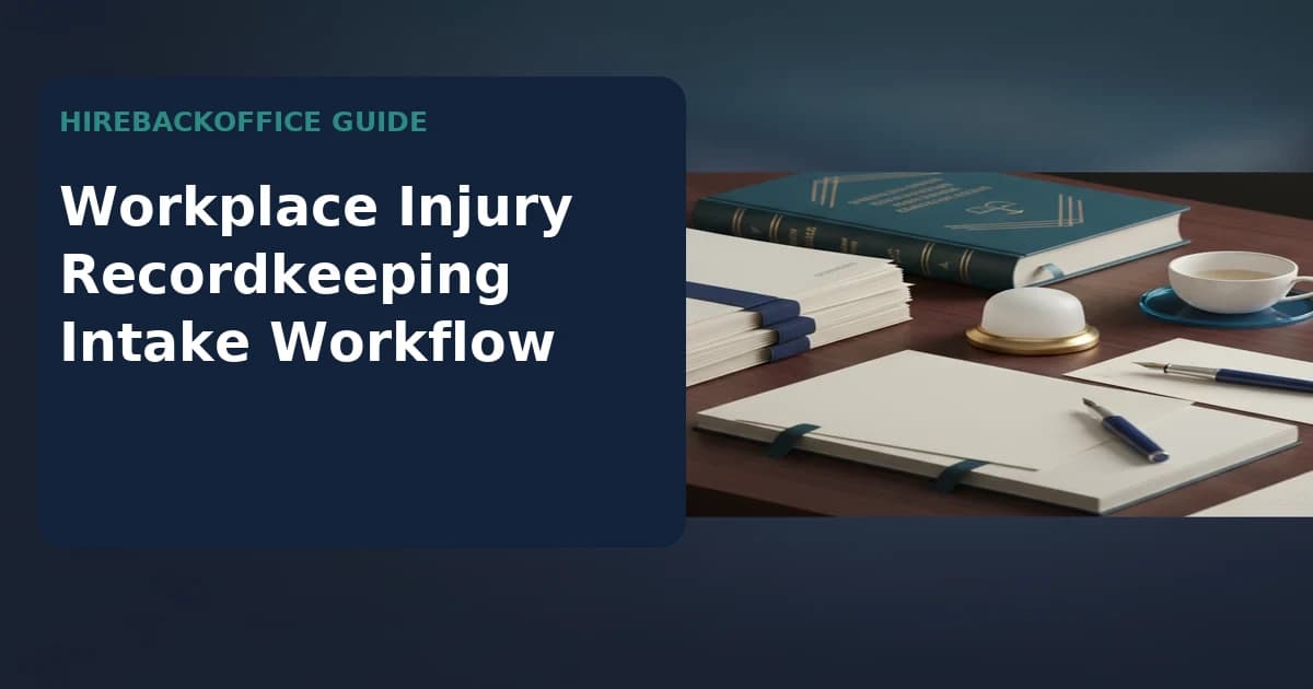 Workplace Injury Recordkeeping Intake Workflow record review by a back-office coordinator