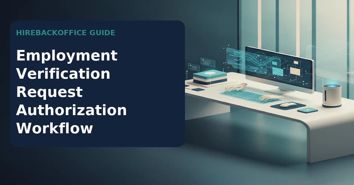 Employment Verification Request Authorization Workflow showing source evidence, owner decisions, exceptions, and closure status