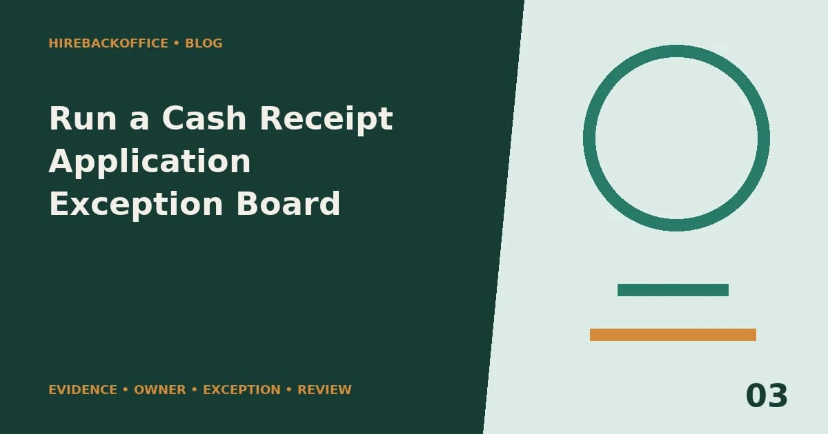 Run a Cash Receipt Application Exception Board