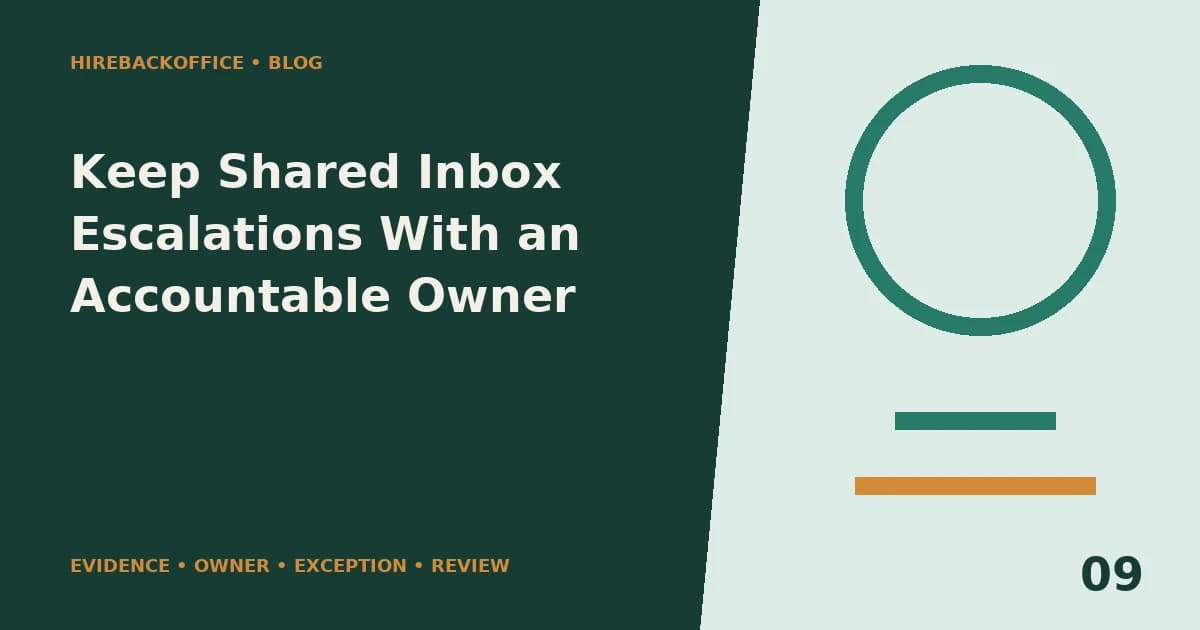 Keep Shared Inbox Escalations With an Accountable Owner