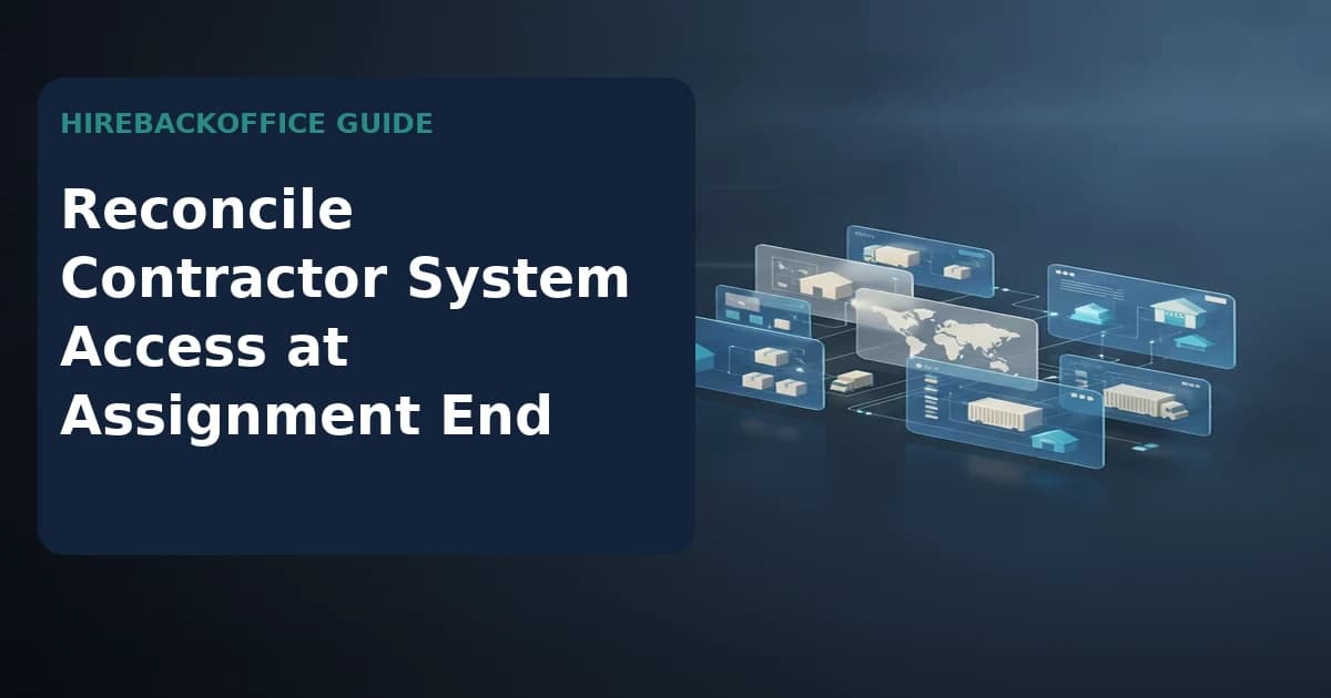Reconcile Contractor System Access at Assignment End