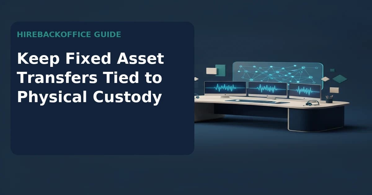 Keep Fixed Asset Transfers Tied to Physical Custody