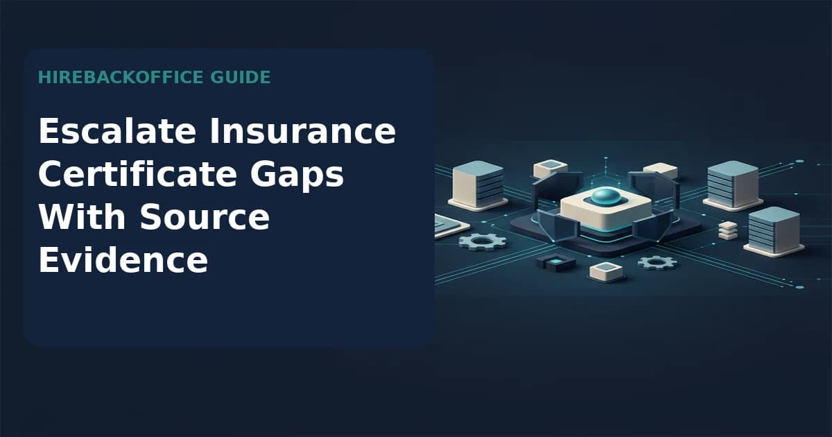 Escalate Insurance Certificate Gaps With Source Evidence