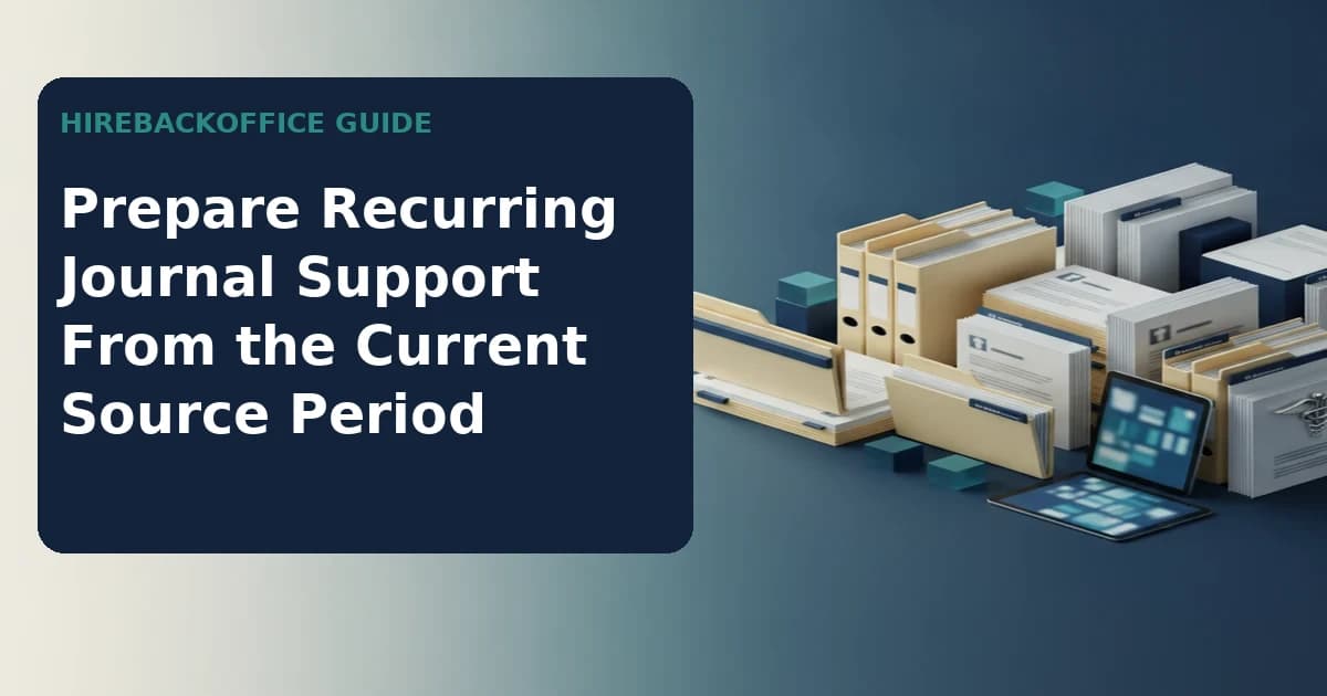 Prepare Recurring Journal Support From the Current Source Period