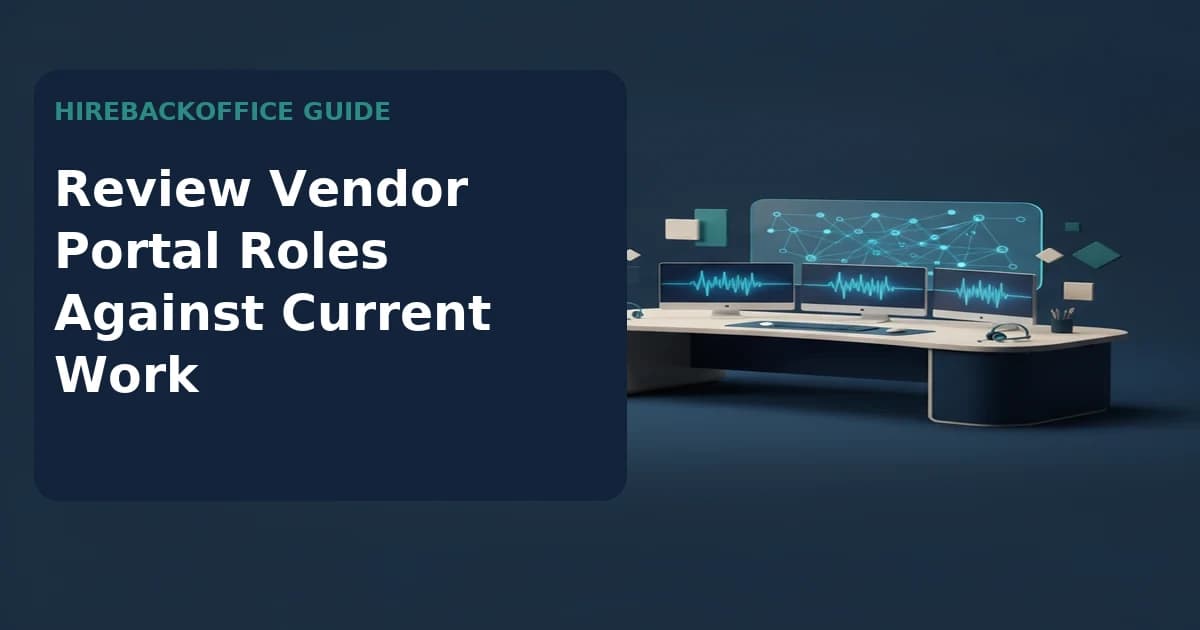 Review Vendor Portal Roles Against Current Work