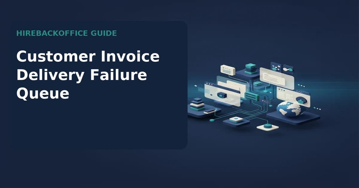 Customer Invoice Delivery Failure Queue record review by a back-office coordinator